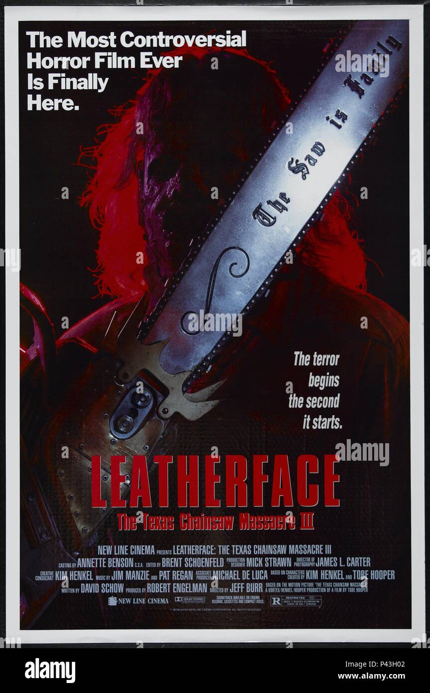 Pellicola originale titolo: LEATHERFACE: Il Texas Chainsaw Massacre III. Titolo inglese: LEATHERFACE: Il Texas Chainsaw Massacre III. Anno: 1990. Foto Stock