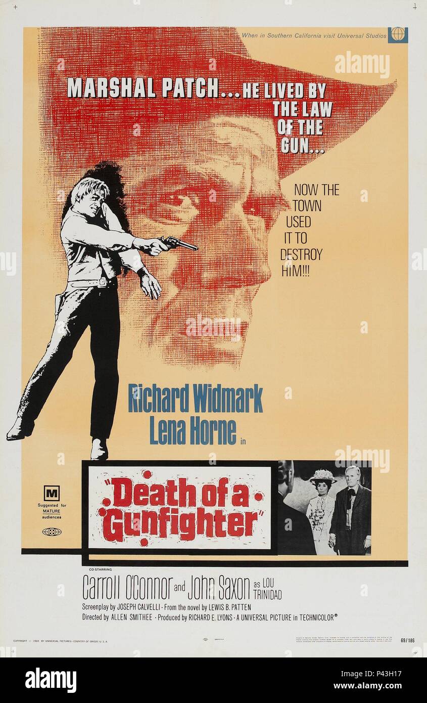 Pellicola originale titolo: LA MORTE DI UN GUNFIGHTER. Titolo italiano: LA MORTE DI UN GUNFIGHTER. Regista: ALAN / ALLEN SMITHEE. Anno: 1969. Credito: Universal Pictures / Album Foto Stock