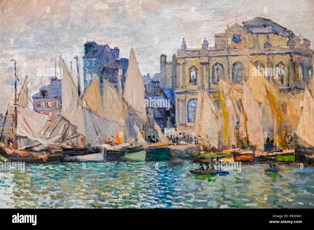 Pittura intitolata 'Il Museo a Le Havre" di Claude Monet datata 1873 Foto Stock