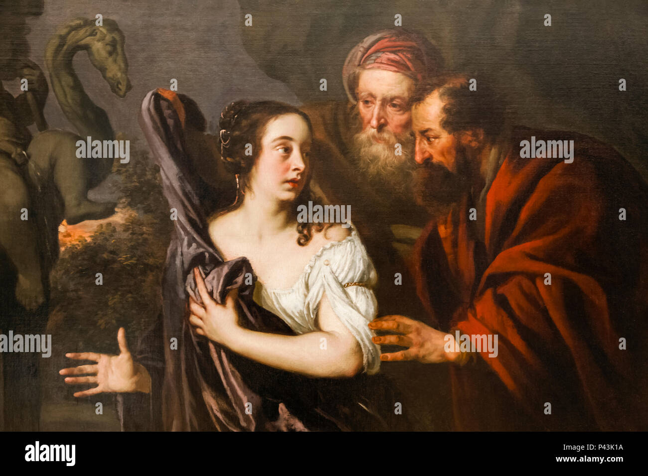 Pittura intitolato "usanna e gli anziani' da Peter Lely datata 1650 Foto Stock