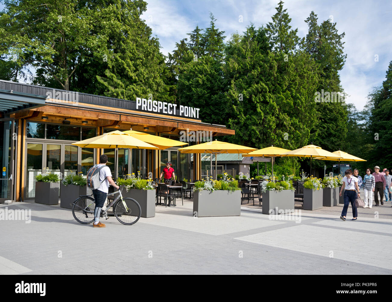 Prospect Point cafe e ristorante nel Parco di Stanley, Vancouver, BC, Canada. Foto Stock