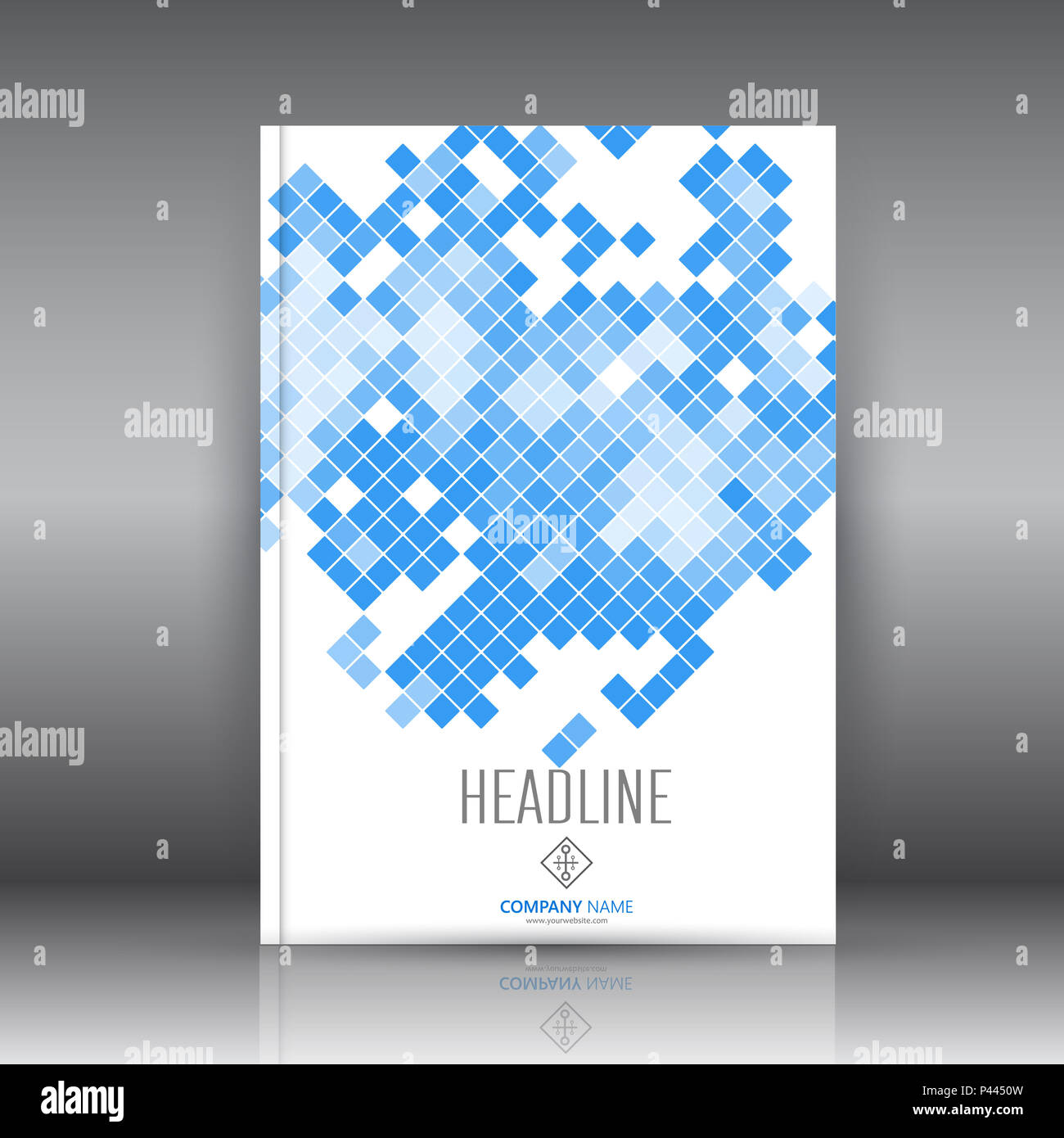 Brochure aziendale modello con un disegno astratto Foto Stock