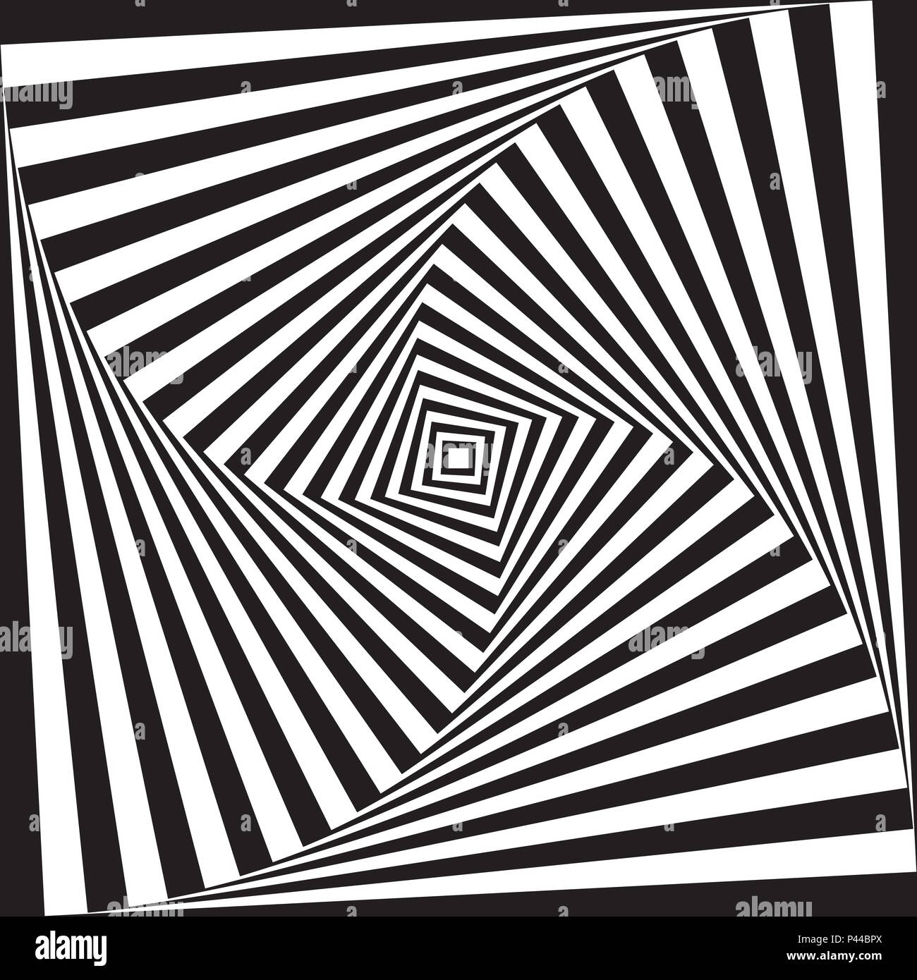 Abstract in bianco e nero illusione ottica di background design Foto Stock