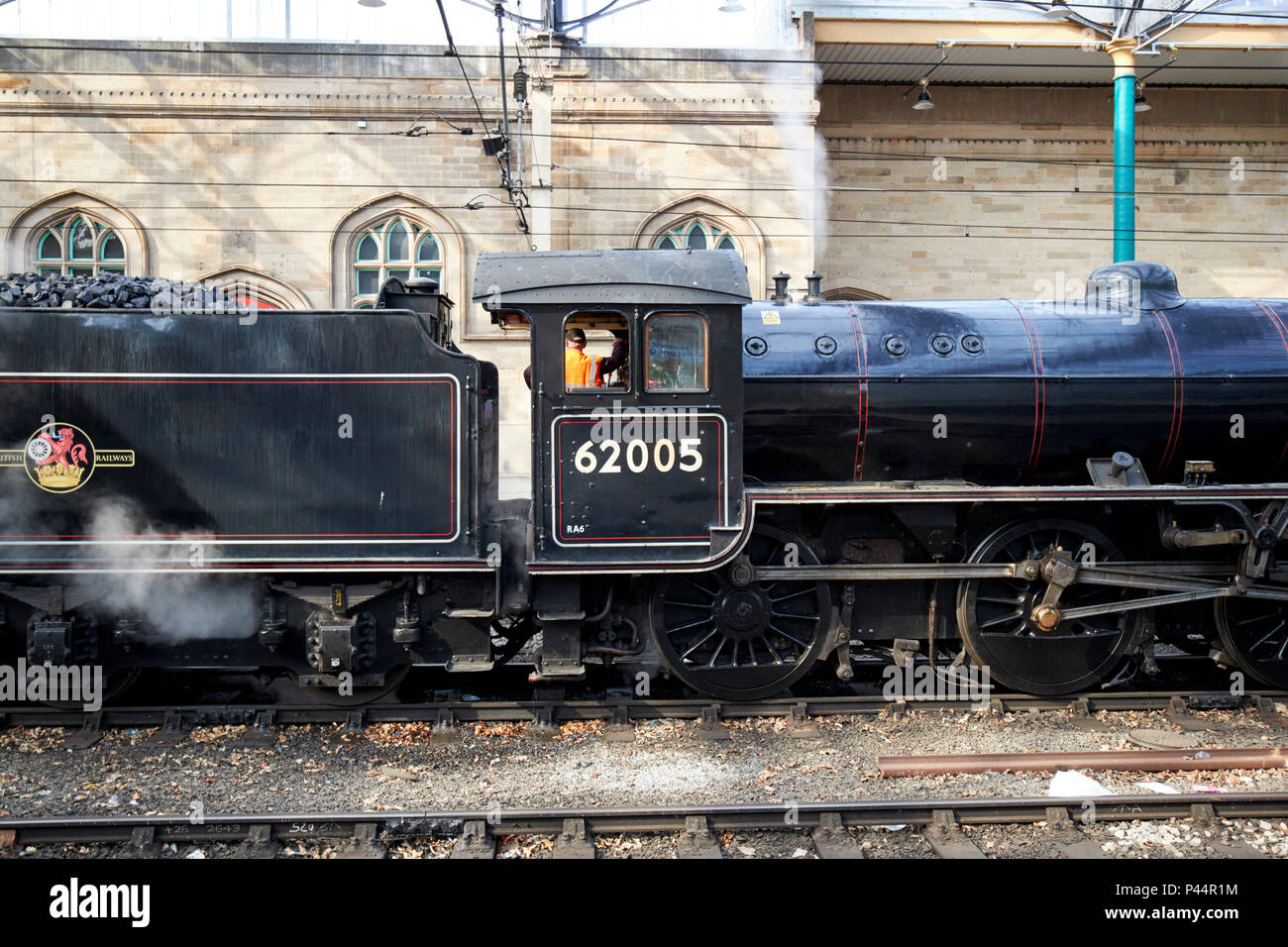 K1 signore delle isole giacobita locomotiva del treno a vapore a Carlisle ferrovia stazione ferroviaria Carlisle Cumbria Inghilterra REGNO UNITO Foto Stock