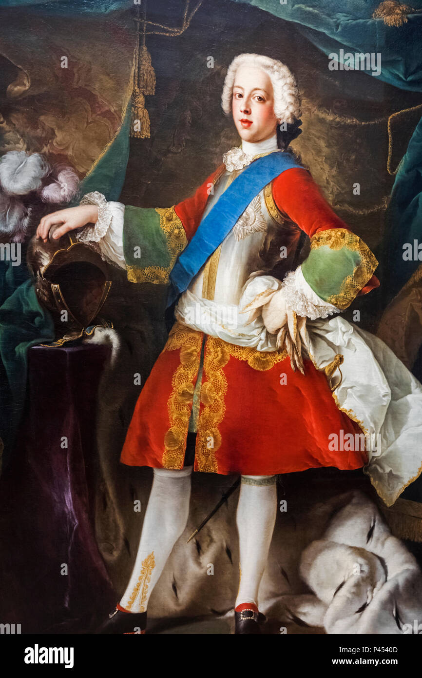 Ritratto di Charles Edward Stuart da Louis Gabriel Blanchet datata 1738 Foto Stock