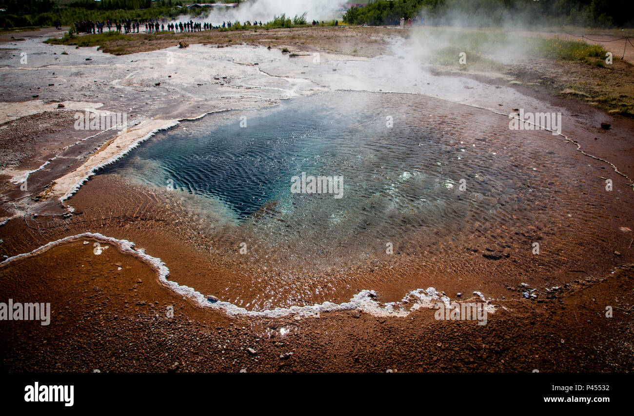 Piscine Termali Islanda Foto Stock