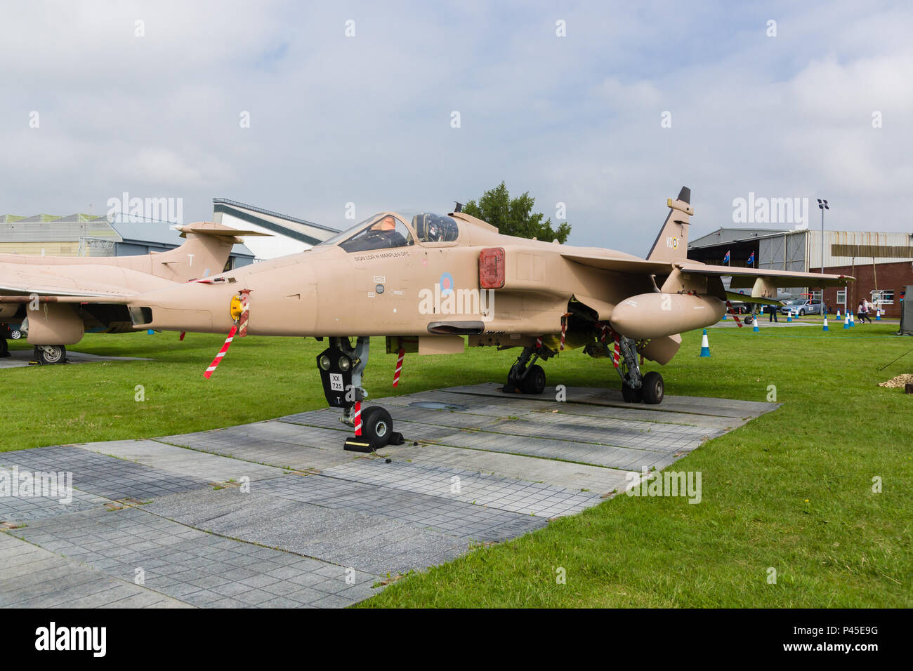Sepecat Jaguar della Royal Air Force. Un ruolo multiplo di aerei da combattimento introdotto nel 1973 come un sciopero supersonico bomber Foto Stock
