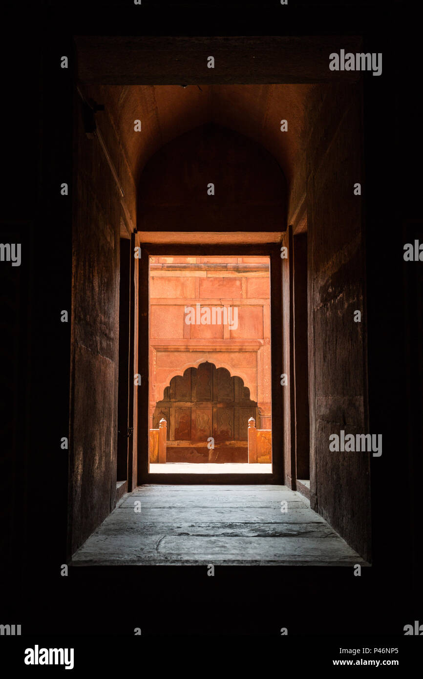 Il Forte Rosso di Agra a molla Foto Stock