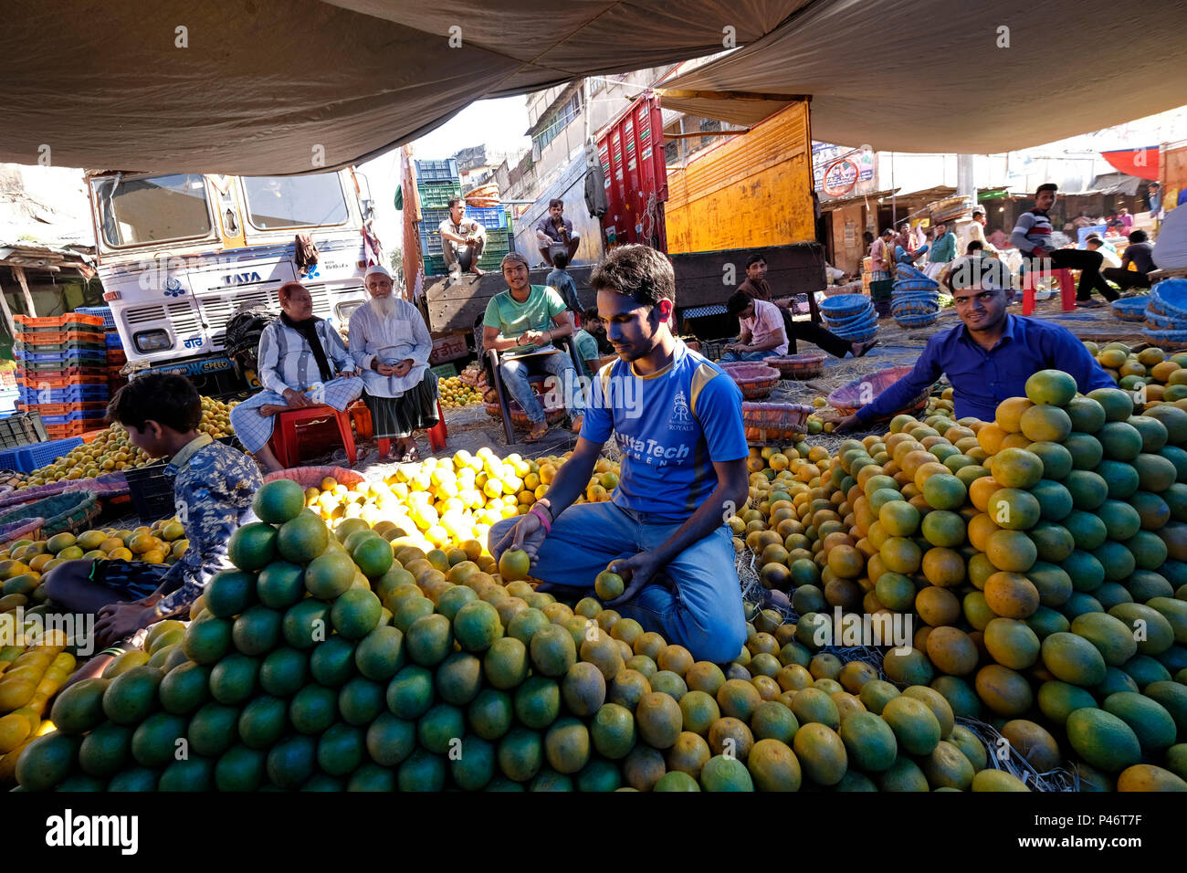 India, Calcutta, mercato locale Foto Stock