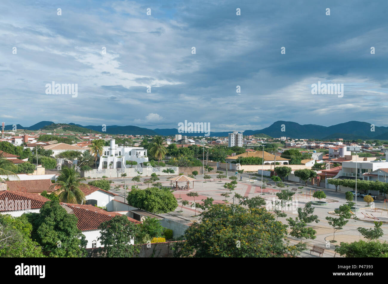 GUANAMBI, BAHIA - 20/12/2014: LOCAIS E PAISSAGENS DO MUNICÍPIO DE GUANAMBI - Vista aérea. (Foto: Mourão Panda / Fotoarena) Foto Stock