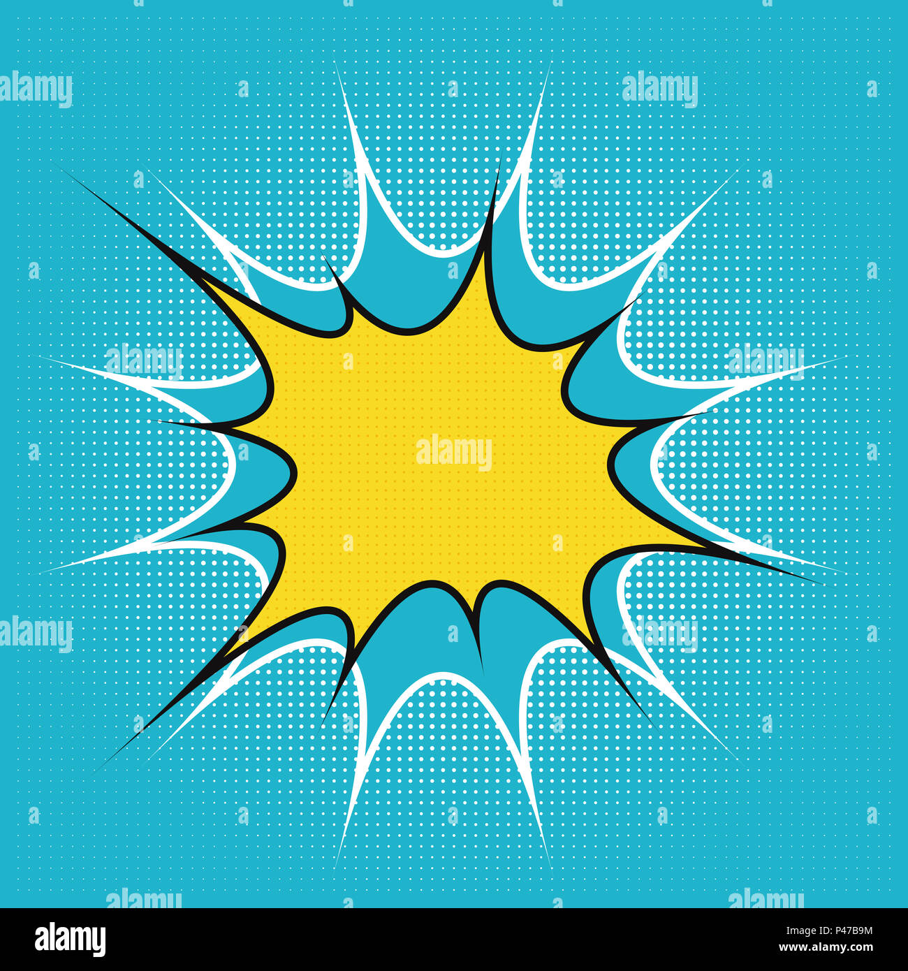 Sfondo Starburst con un tema retro Foto Stock