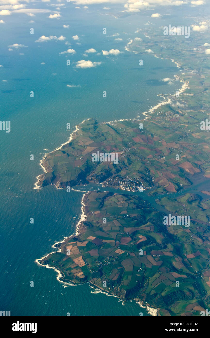 In volo di tiro del South Devon Coast a Salcombe, Devon, Inghilterra, Regno Unito. Foto Stock