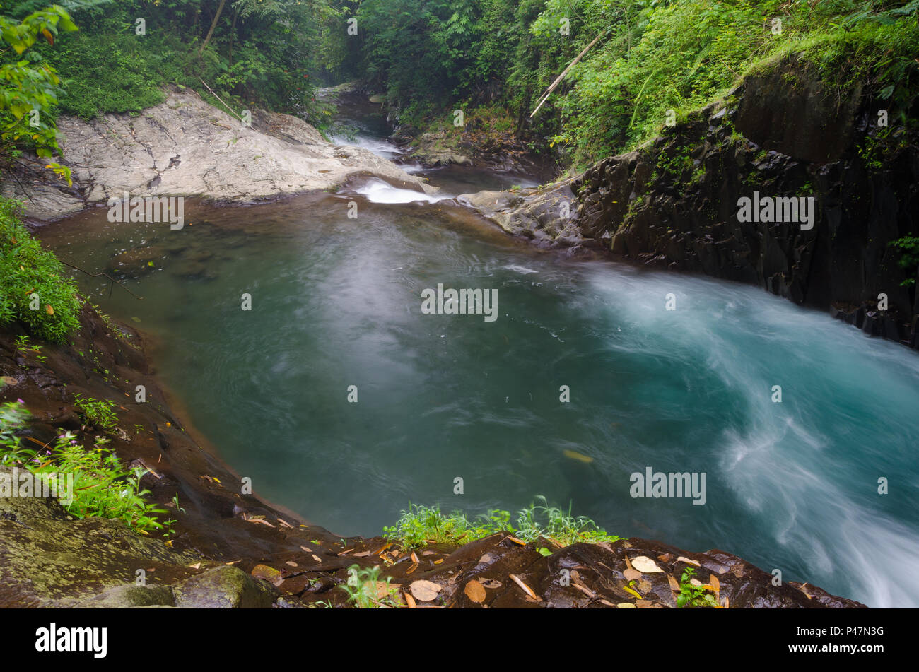 Git Git cascata, Bali, Indonesia, Asia Foto Stock