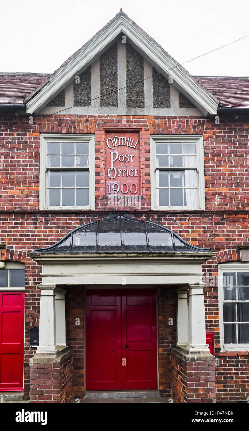 Ex ufficio postale e postmasters casa a Chathill, Northumberland, Regno Unito Foto Stock