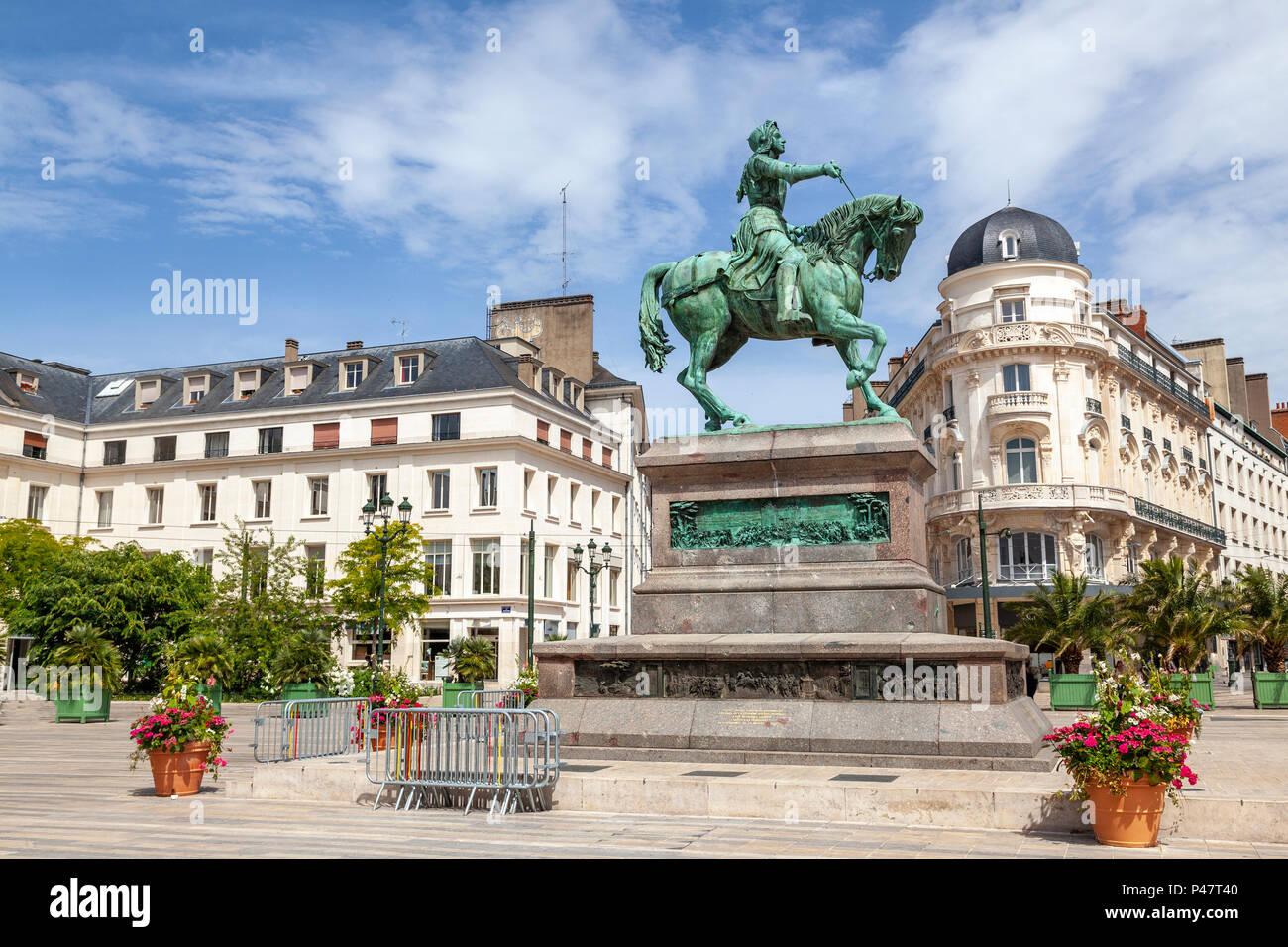 Statua Jeanne d'Arc in Orleans Foto Stock