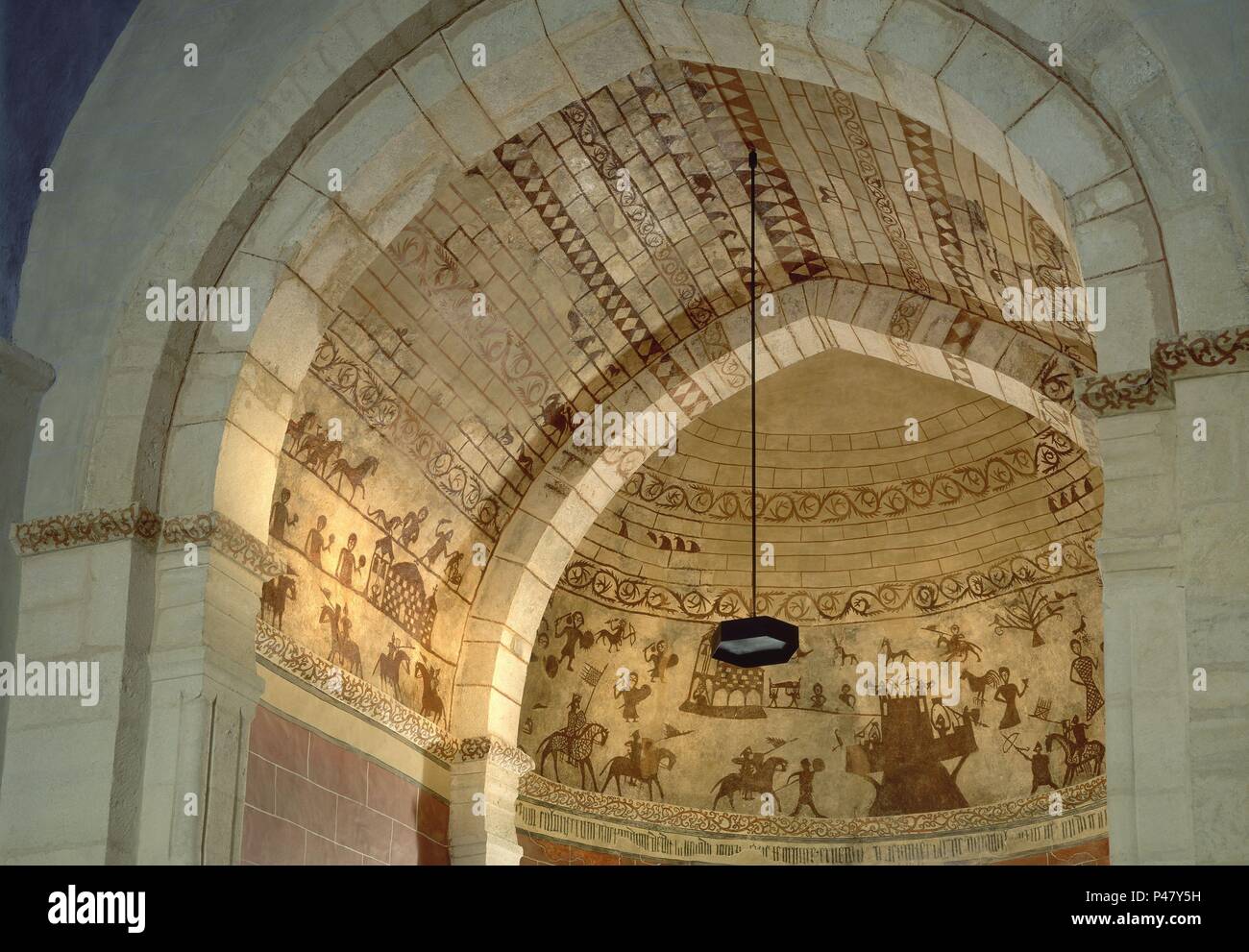 PINTURAS del presbiterio - Generale. Posizione: Iglesia de Nuestra Señora de la Asunción, ALAIZA, ALAVA, Spagna. Foto Stock