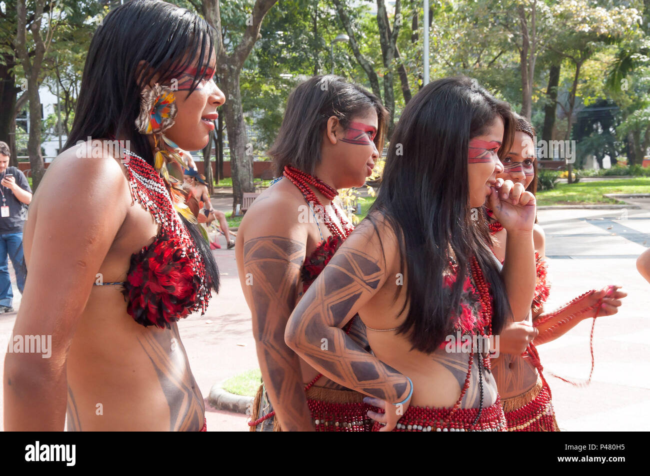 BELO Horizonte, MG - 18/04/13: Comemoração fare Dia do Índio - Comemoração fare Dia do Índio na Assembléia Legislativa de Minas Gerais. (Foto: Mourão Panda / Fotoarena) Foto Stock