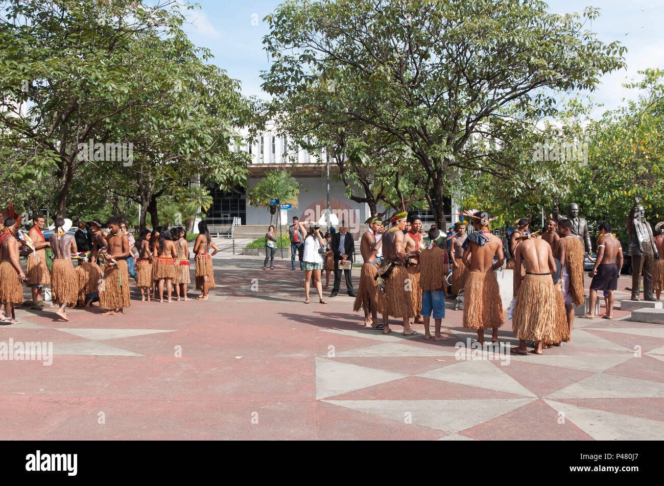 BELO Horizonte, MG - 18/04/13: Comemoração fare Dia do Índio - Comemoração fare Dia do Índio na Assembléia Legislativa de Minas Gerais. (Foto: Mourão Panda / Fotoarena) Foto Stock