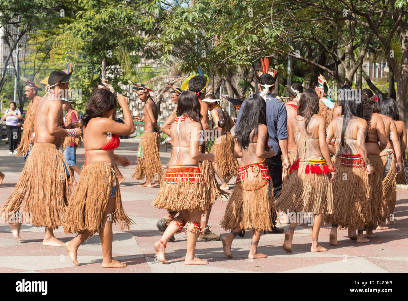 BELO Horizonte, MG - 18/04/13: Comemoração fare Dia do Índio - Comemoração fare Dia do Índio na Assembléia Legislativa de Minas Gerais. (Foto: Mourão Panda / Fotoarena) Foto Stock