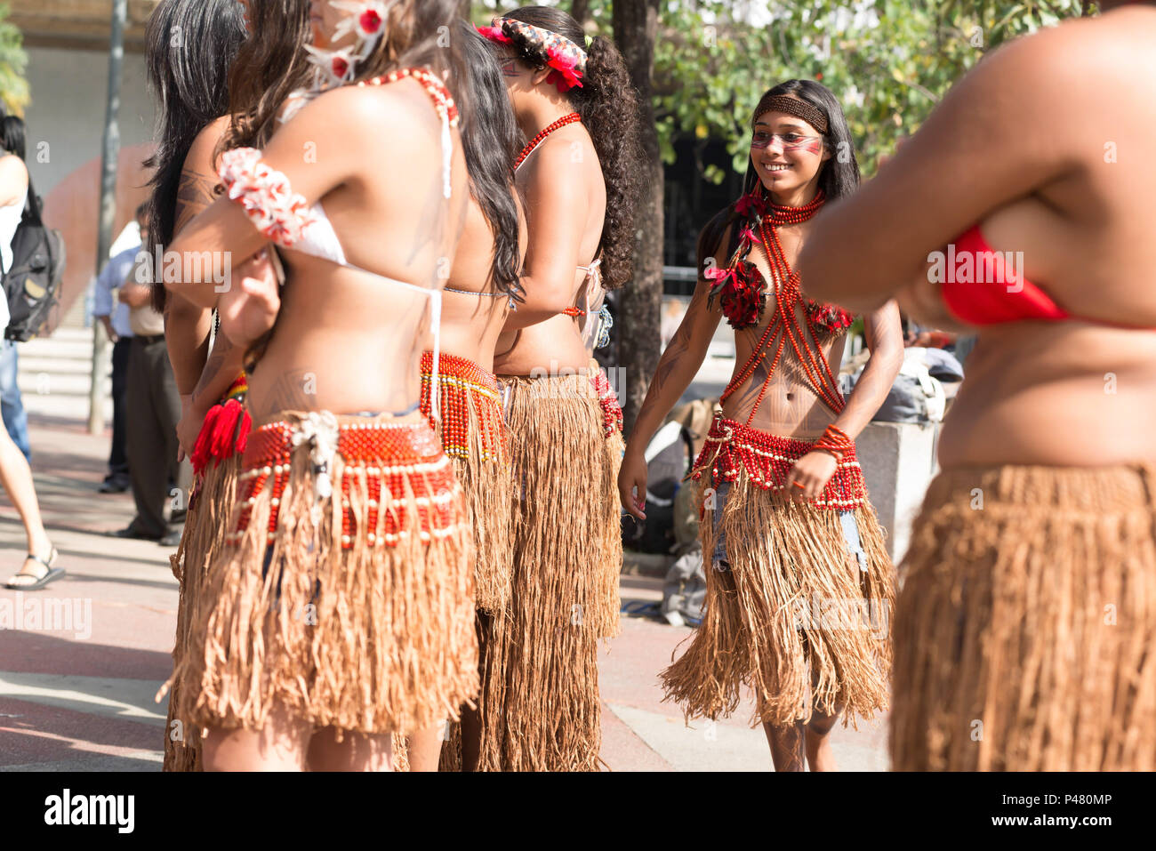 BELO Horizonte, MG - 18/04/13: Comemoração fare Dia do Índio - Comemoração fare Dia do Índio na Assembléia Legislativa de Minas Gerais. (Foto: Mourão Panda / Fotoarena) Foto Stock