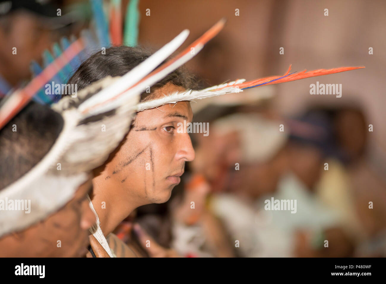 BELO Horizonte, MG - 18/04/13: Comemoração fare Dia do Índio - Comemoração fare Dia do Índio na Assembléia Legislativa de Minas Gerais. (Foto: Mourão Panda / Fotoarena) Foto Stock