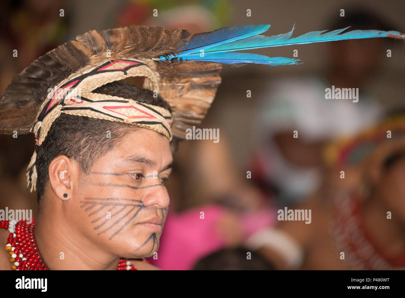 BELO Horizonte, MG - 18/04/13: Comemoração fare Dia do Índio - Comemoração fare Dia do Índio na Assembléia Legislativa de Minas Gerais. (Foto: Mourão Panda / Fotoarena) Foto Stock