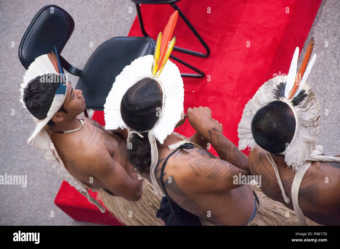 BELO Horizonte, MG - 18/04/13: Comemoração fare Dia do Índio - Comemoração fare Dia do Índio na Assembléia Legislativa de Minas Gerais. (Foto: Mourão Panda / Fotoarena) Foto Stock