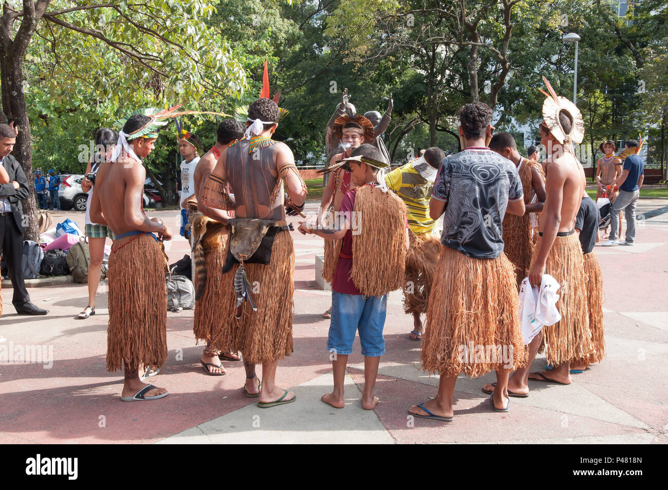 BELO Horizonte, MG - 18/04/13: Comemoração fare Dia do Índio - Comemoração fare Dia do Índio na Assembléia Legislativa de Minas Gerais. (Foto: Mourão Panda / Fotoarena) Foto Stock