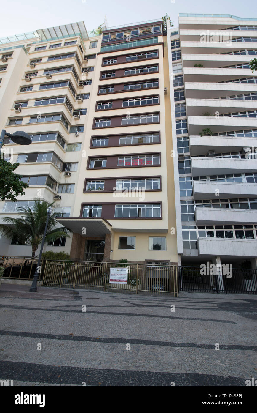 Rio de Janeiro/RJ, Brasil - 27/02/2015. APARTAMENTO A VENDA - Apartamentos un venda na orla de Copacabana. Foto: Celso Pupo / Fotoarena Foto Stock