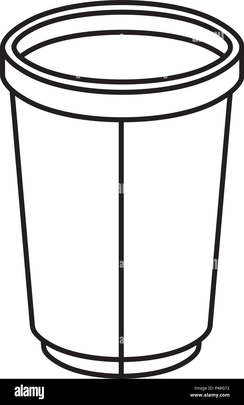 Tazza da caffè in plastica icona isometrica Illustrazione Vettoriale