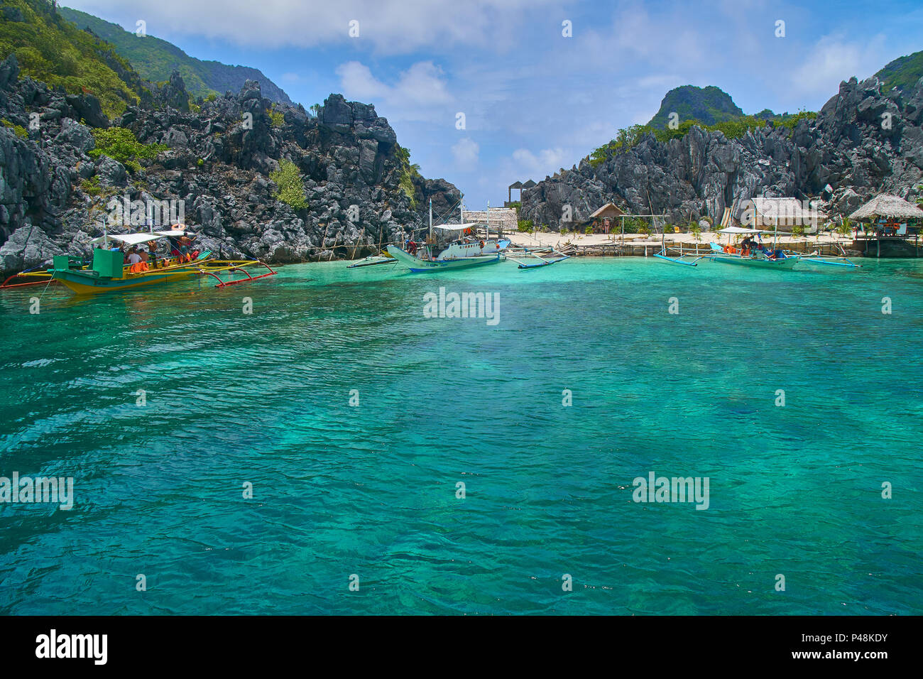 Island Hopping El Nido PALAWAN FILIPPINE Foto Stock