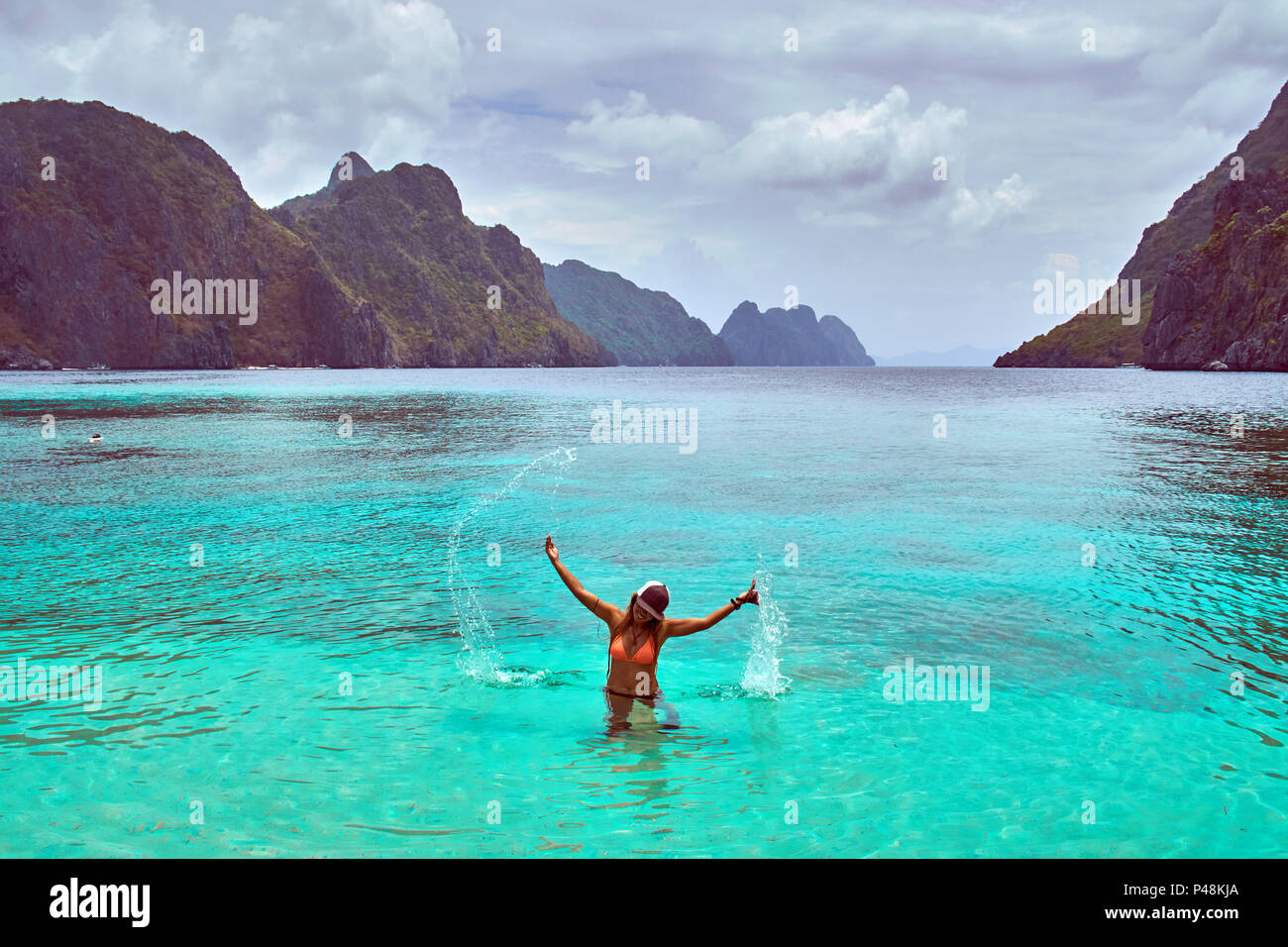 Island Hopping El Nido PALAWAN FILIPPINE Foto Stock