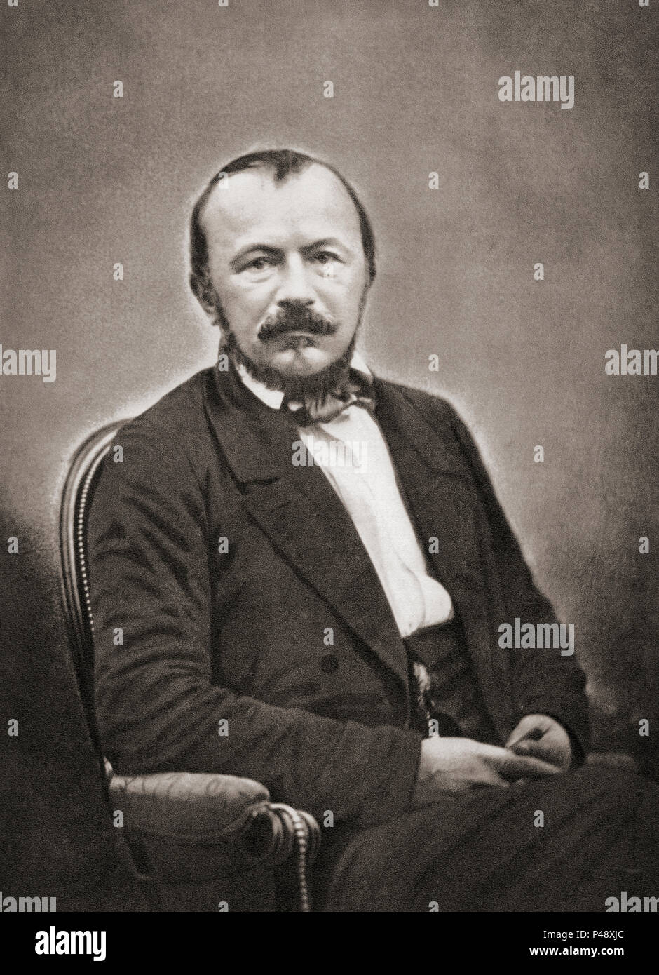 Gérard de Nerval, 1808 - 1855, nom de plume dello scrittore francese, poeta e saggista e traduttore Gérard Labrunie. Dopo una stampa contemporanea. Foto Stock