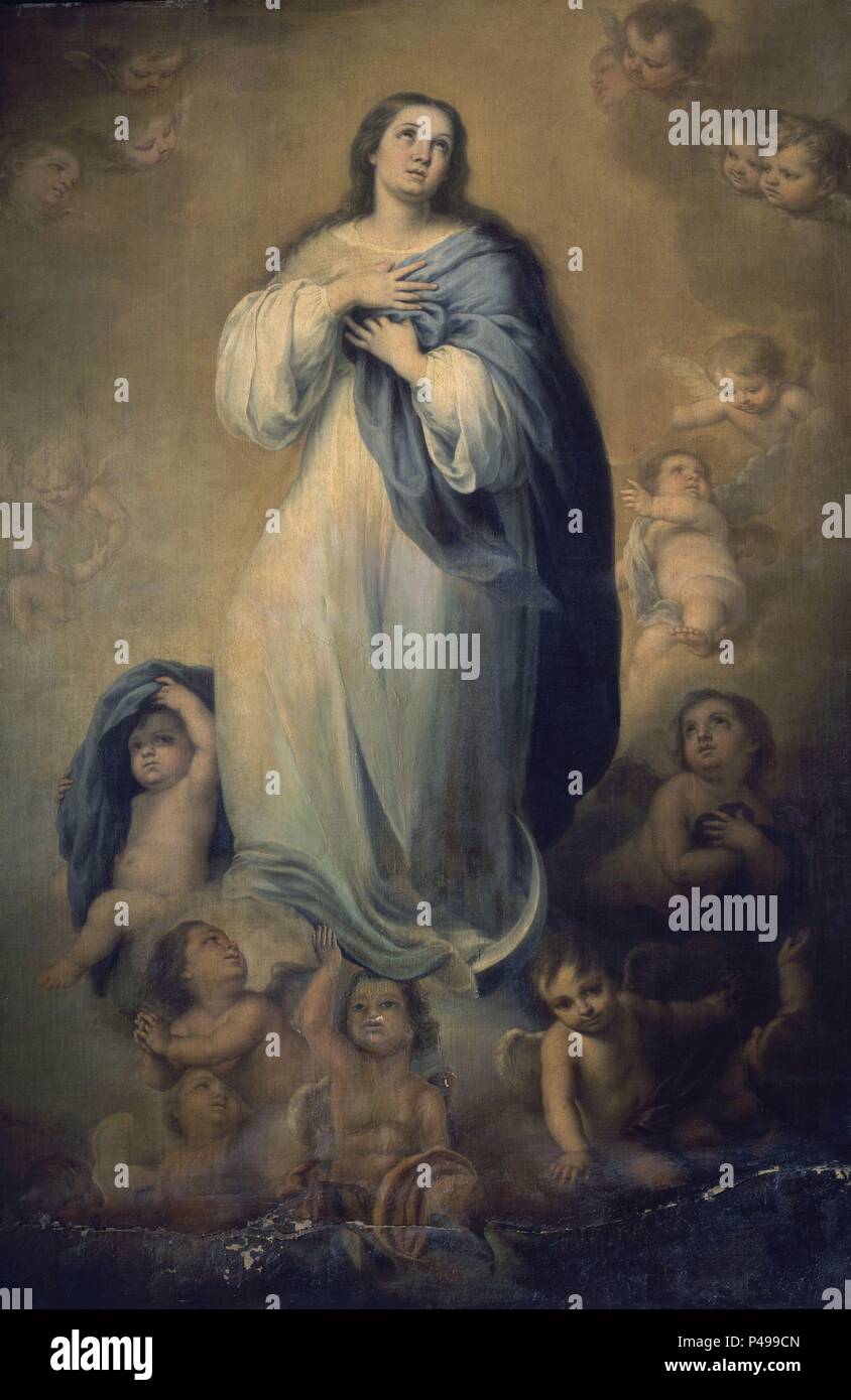 INMACULADA - SIGLO XVIII. Autore: Alonso Miguel de Tobar (1678-1758). Posizione: MUSEO CATEDRALICIO, CADIZ, Spagna. Foto Stock