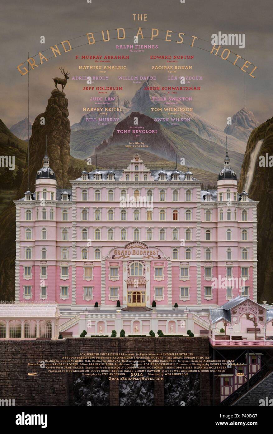 Pellicola originale titolo: IL GRAND HOTEL DI BUDAPEST. Titolo inglese: IL GRAND HOTEL DI BUDAPEST. Regista: Wes Anderson. Anno: 2014. Credito: americana FOTO empirica/INDIAN PAINTBRUSH/Scott Rudin PR / Album Foto Stock