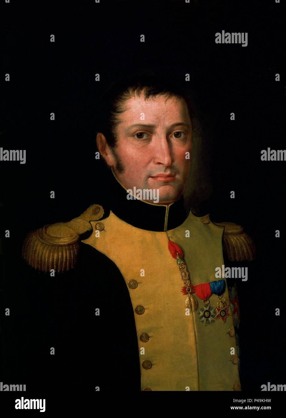 Giuseppe Bonaparte Re di Spagna - 67,3x49,5 cm - Olio su tela. Autore: Robert Lefèvre (1755-1830). Posizione: MUSEO WELLINGTON / ASPLEY House, Londra, Inghilterra. Noto anche come: JOSE IO BONAPARTE REY DE ESPAÑA. Foto Stock