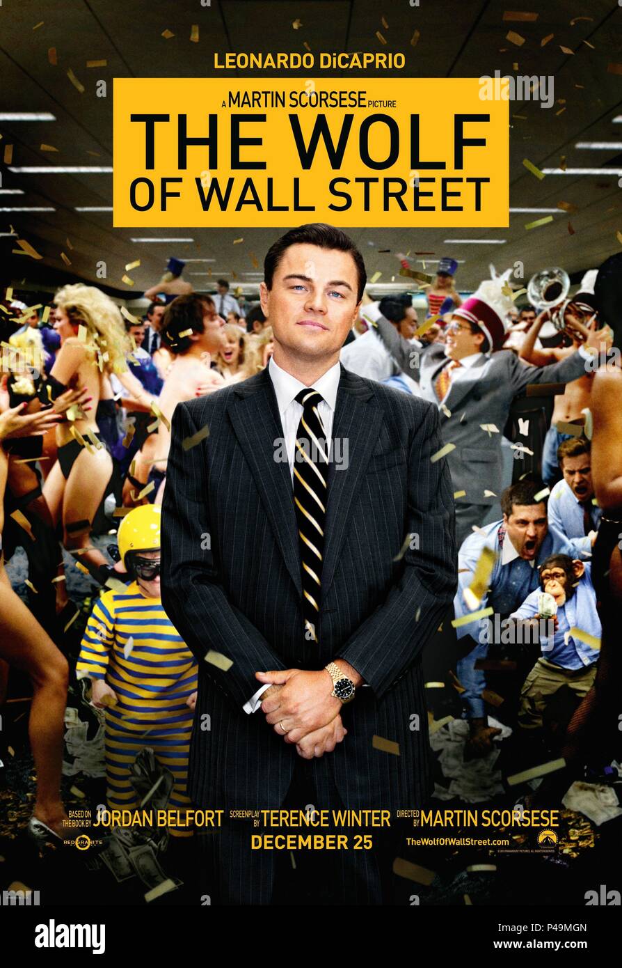 Pellicola originale titolo: IL LUPO DI WALL STREET. Titolo inglese: IL LUPO DI WALL STREET. Regista: martin scorsese. Anno: 2013. Credito: granito rosso foto / Album Foto Stock