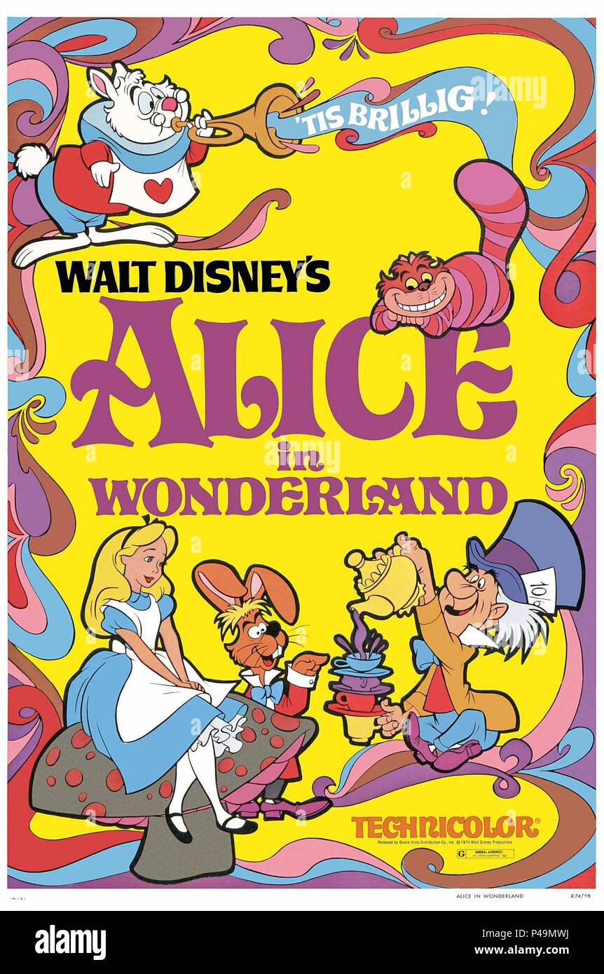 Pellicola originale titolo: Alice nel paese delle meraviglie. Titolo inglese: Alice nel paese delle meraviglie. Regista: CLYDE GERONIMI,; WILFRED JACKSON; HAMILTON LUSKE. Anno: 1951. Credito: Walt Disney Pictures / Album Foto Stock