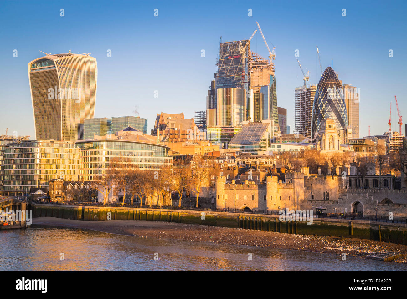 Nel distretto finanziario londinese. Londra, Regno Unito. Foto Stock