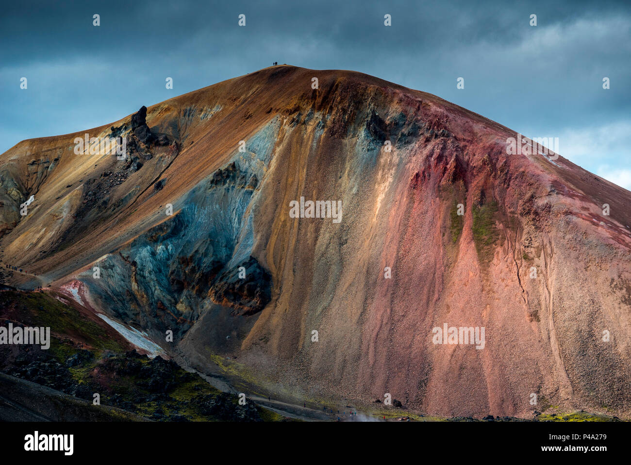 Colorate in montagna altipiani di Islanda, Landmannalaugar, Sud dell'Islanda, Islanda Foto Stock