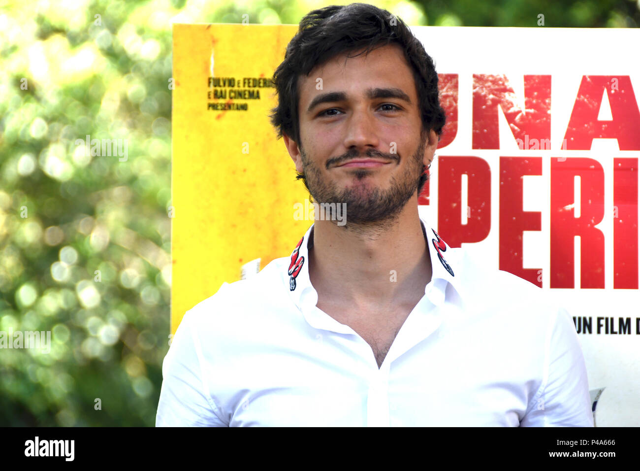 Roma Italia 20 Giugno 2018 - Casa del Cinema - Photocal film di presentazione una vita spericolata Eugenio Franceschini nel ruolo di Bartolomeo Credito: Giuseppe Andidero/Alamy Live News Foto Stock