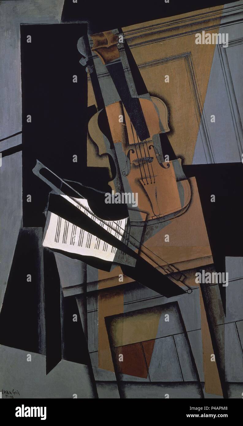 Il Violino - 1916 - 116,5x73 cm - olio su pannello. Autore: Juan Gris (1887-1927). Noto anche come: EL violino. Foto Stock