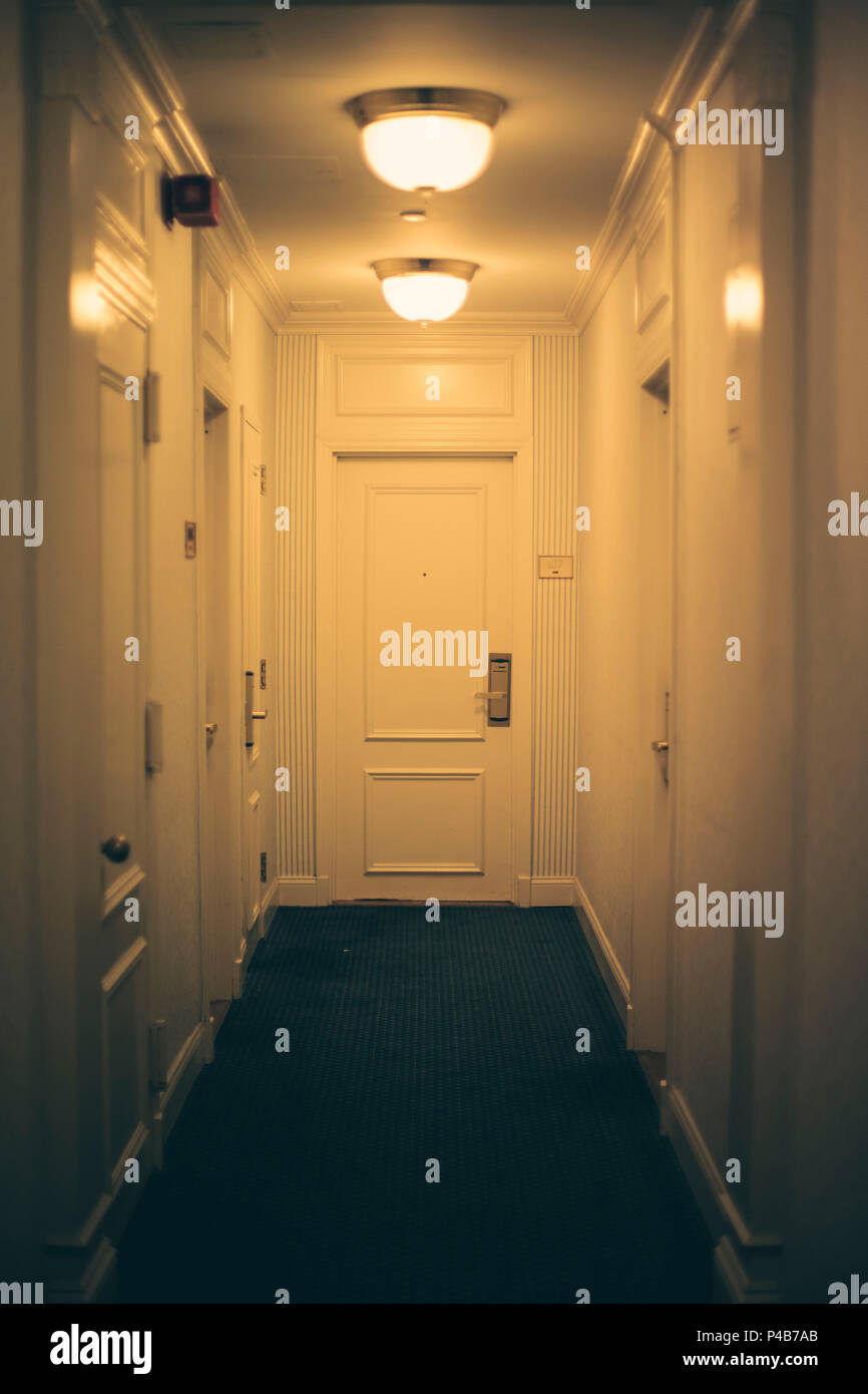 Hotel corridoio su manhattan hotel Foto Stock