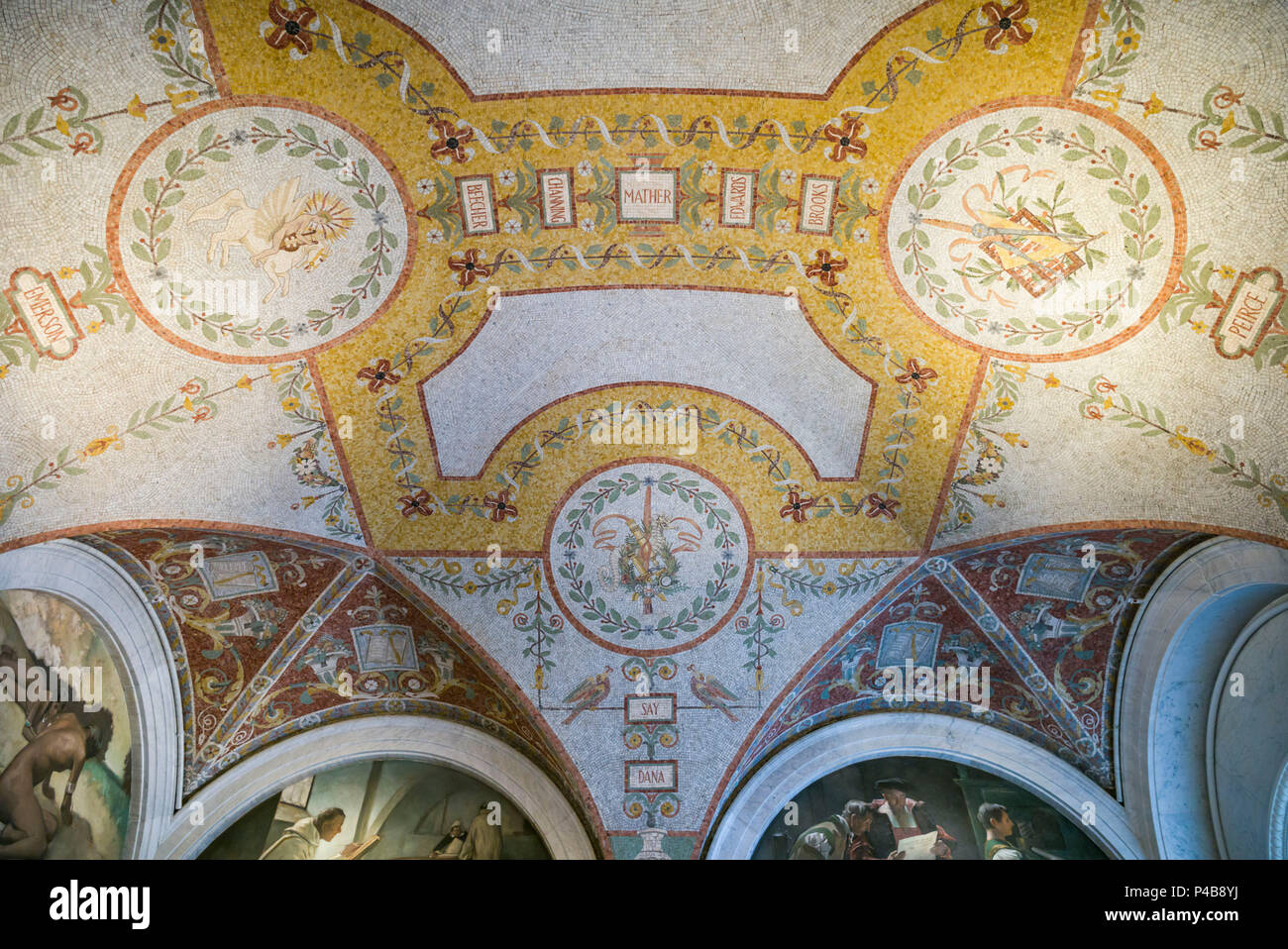 Stati Uniti d'America, il Distretto di Columbia, Washington, la Biblioteca del Congresso, Thomas Jefferson Building, interno Foto Stock