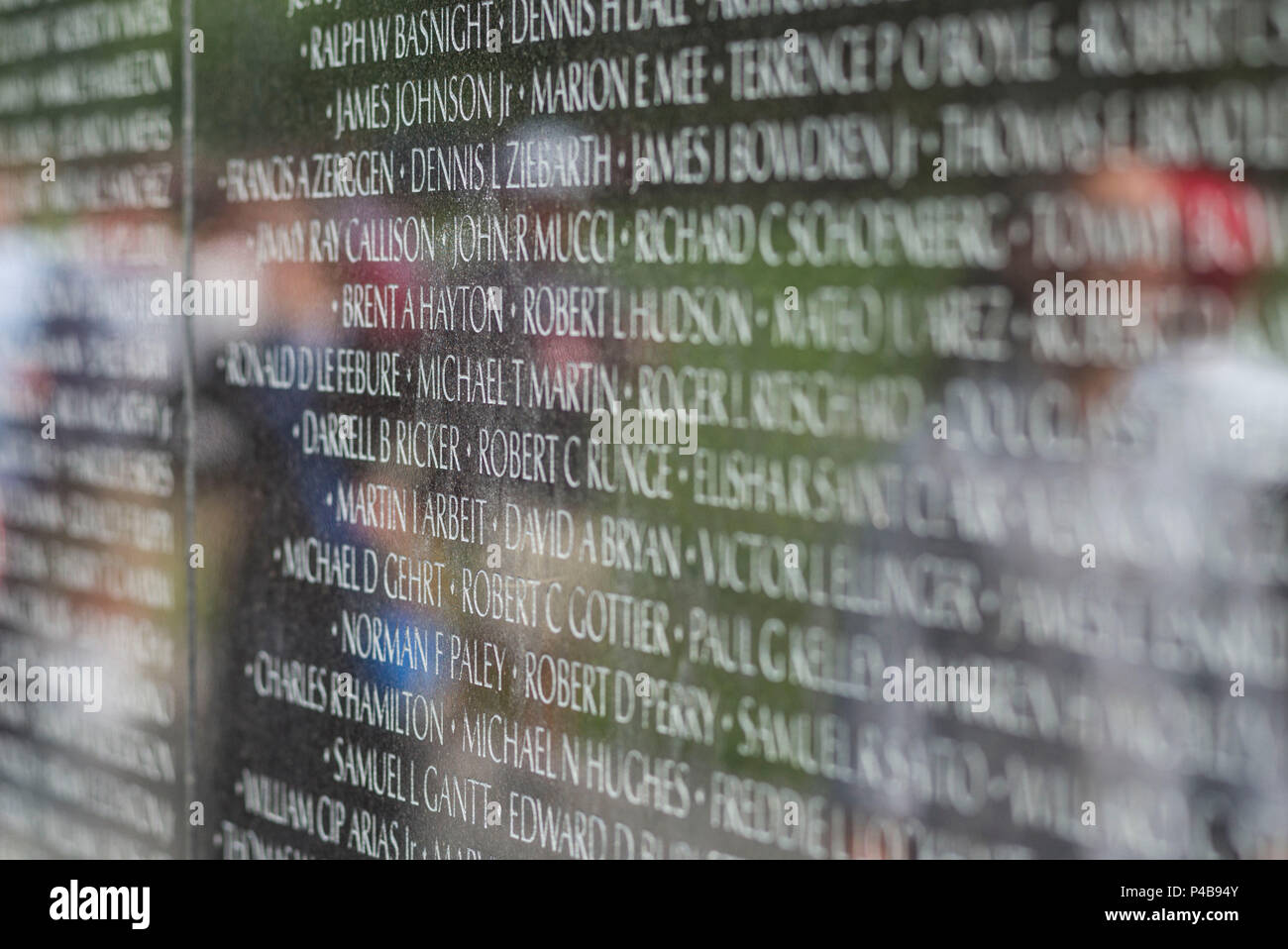 Stati Uniti d'America, il Distretto di Columbia, Washington, National Mall, Vietnam War Memorial Foto Stock