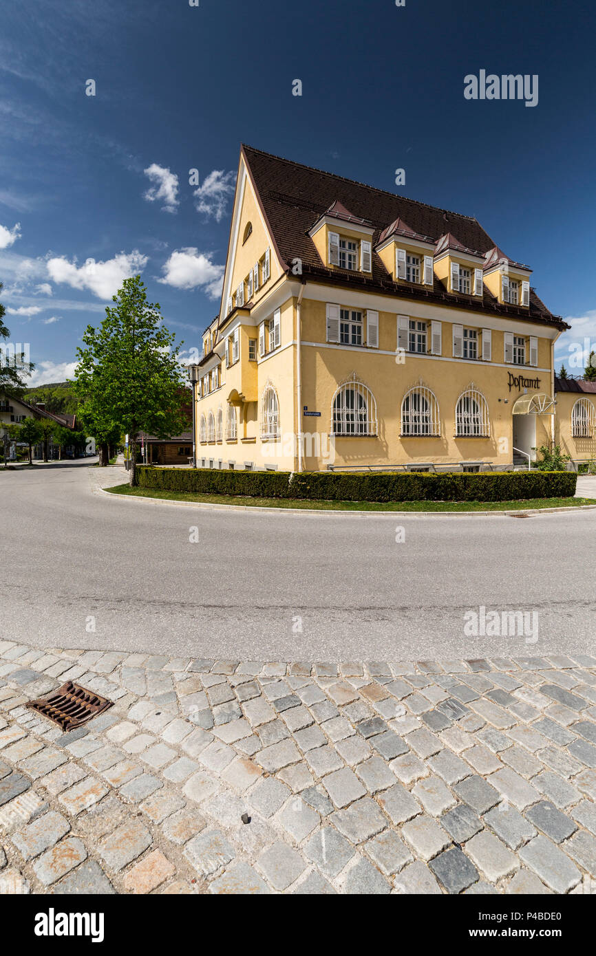 In Germania, in Baviera, Mittenwald, ex ufficio postale Foto Stock