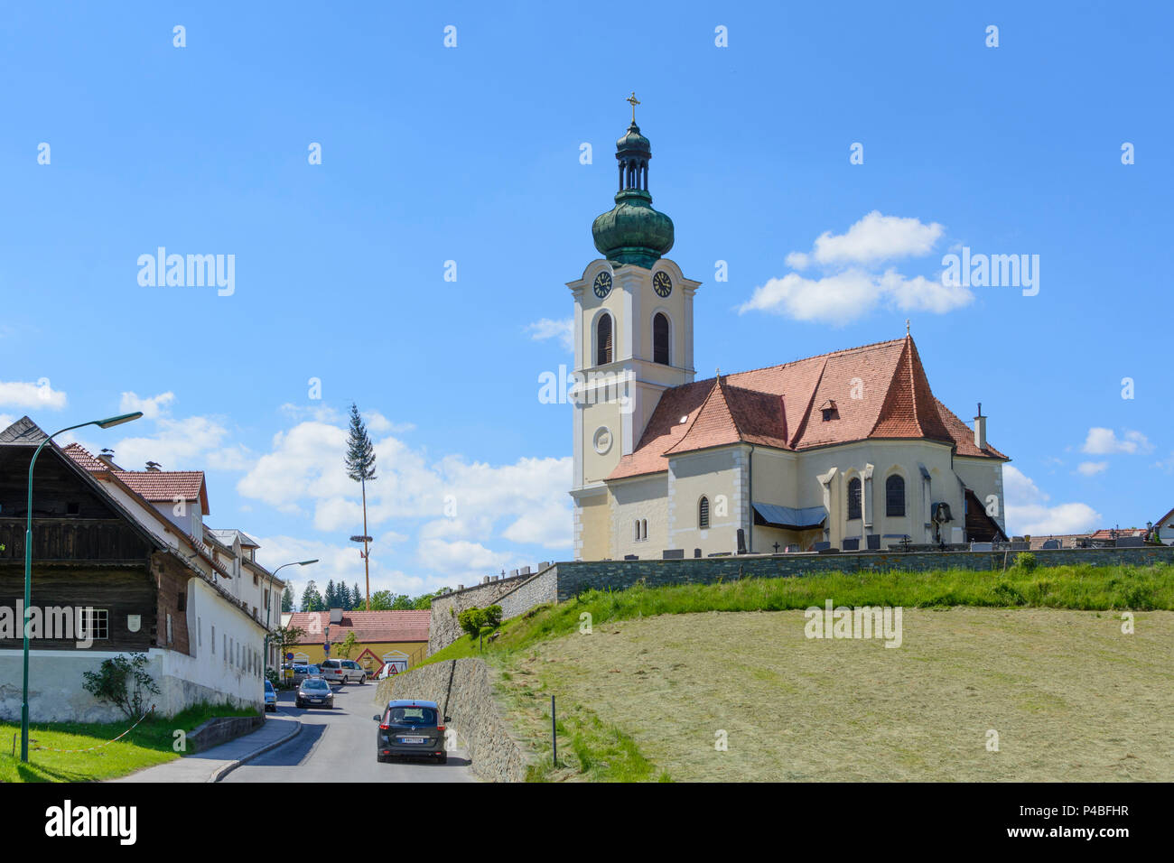 Zöbern, chiesa di San Giorgio, Wiener Alpen (Vienna Alpi), Austria Inferiore, Austria Foto Stock