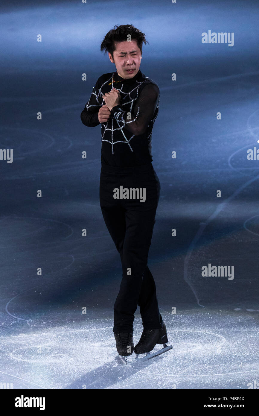 Jin Boyang (CHN) effettuando al Pattinaggio di Figura mostra di Gala presso i Giochi Olimpici Invernali PyeongChang 2018 Foto Stock