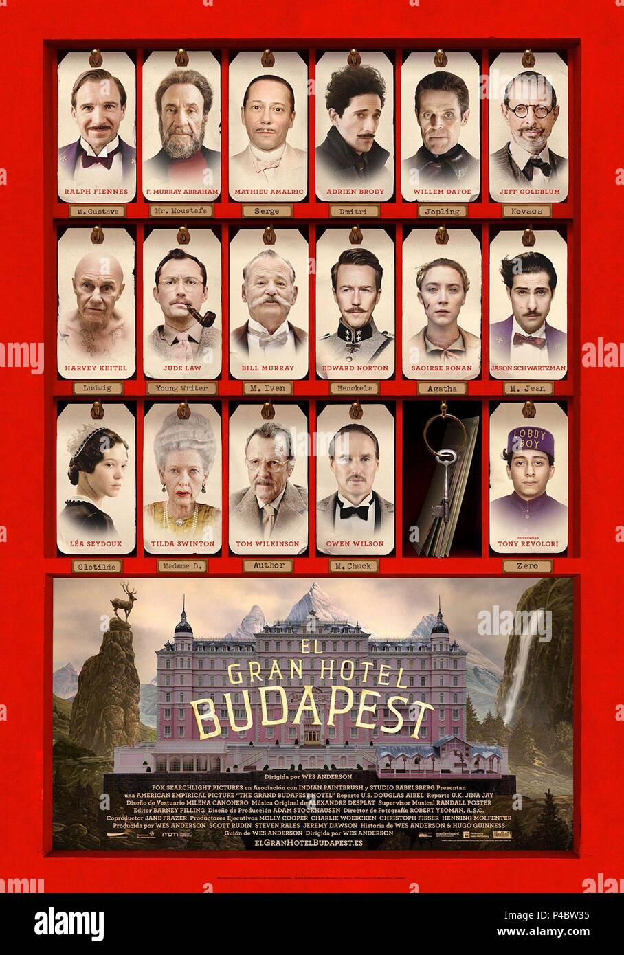 Pellicola originale titolo: IL GRAND HOTEL DI BUDAPEST. Titolo inglese: IL GRAND HOTEL DI BUDAPEST. Regista: Wes Anderson. Anno: 2014. Credito: americana FOTO empirica/INDIAN PAINTBRUSH/Scott Rudin PR / Album Foto Stock