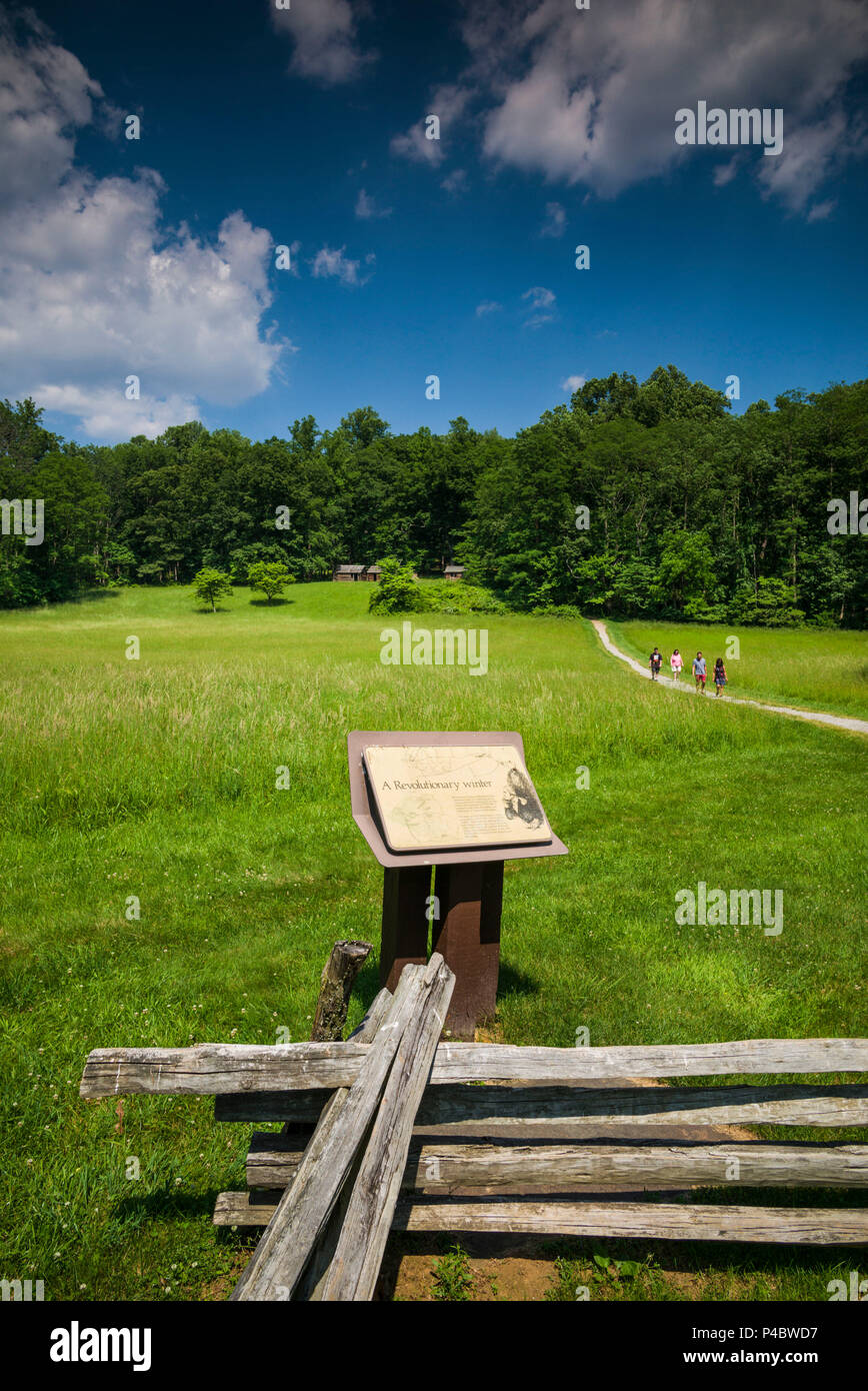 Stati Uniti d'America, New Jersey, Morristown, Morristown National Historical Park, Jockey cava, winter camp e cabine sito utilizzata dai soldati americani durante la guerra rivoluzionaria americana Foto Stock